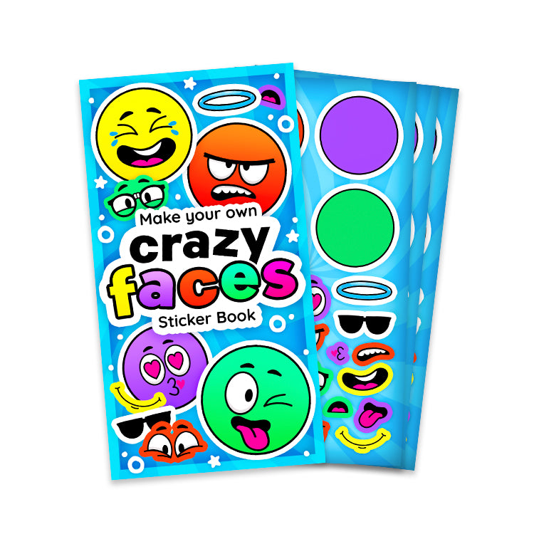 MYO Crazy Faces Mini Sticker Book x 12 ( BULK BUY )
