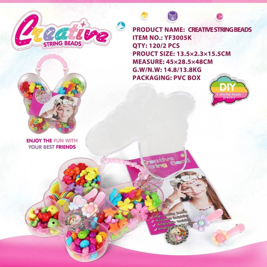 Beads With Accessories Butterfly Box (6 Different Bead Designs)