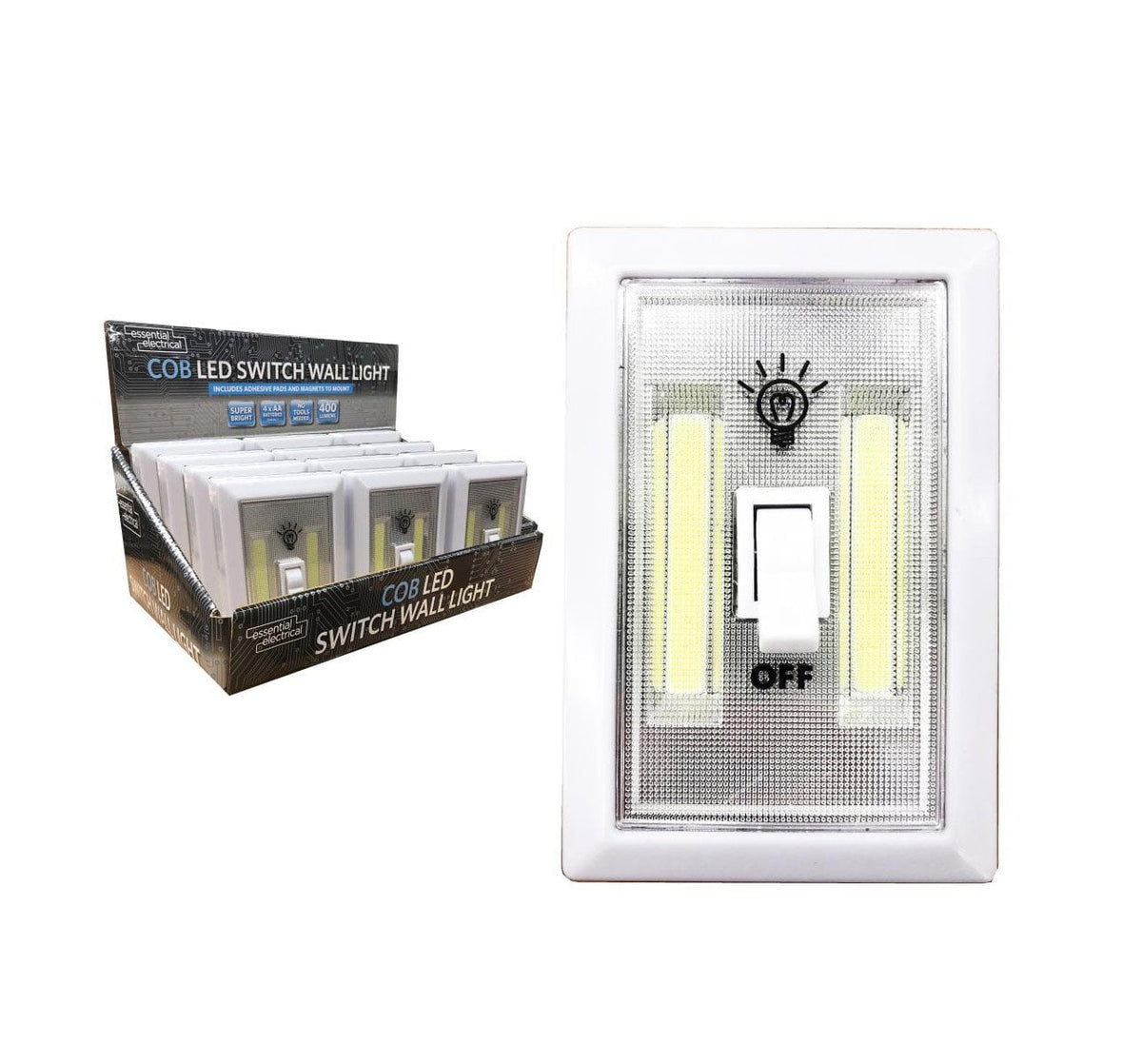 Led Battery Operated Wall Switch Night Light 400 Lumens 1 Piece Home Diy