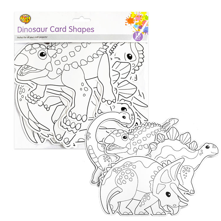 Dinosaur Bumper 15 Pack Large Colour In Shapes