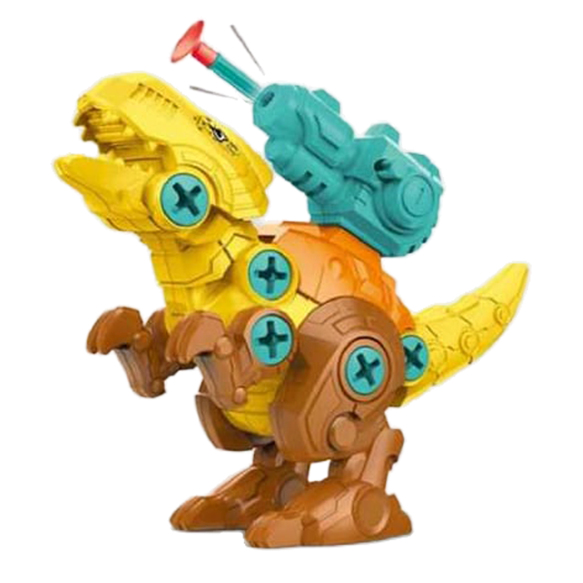 Dinosaur Building Set 3 Dinosaurs In A Bucket With Electric Drill & Screwdriver