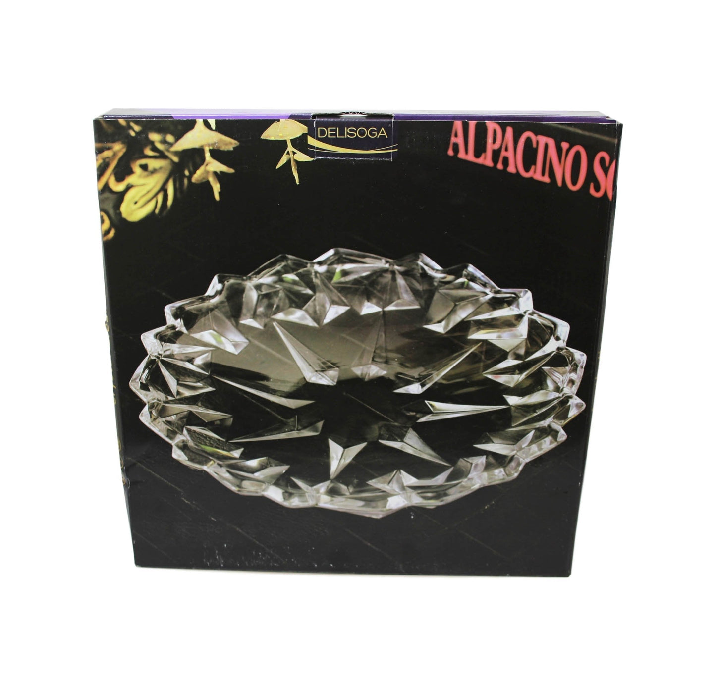 Crystal Cut Serving Glass Aesthetic Durable Party Wedding Serving Gift Glass Tray 33cm DL006