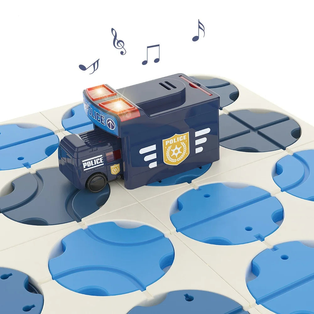 Track Maze Set - Police Car - DIY Create Your Own Track- 34 Pieces
