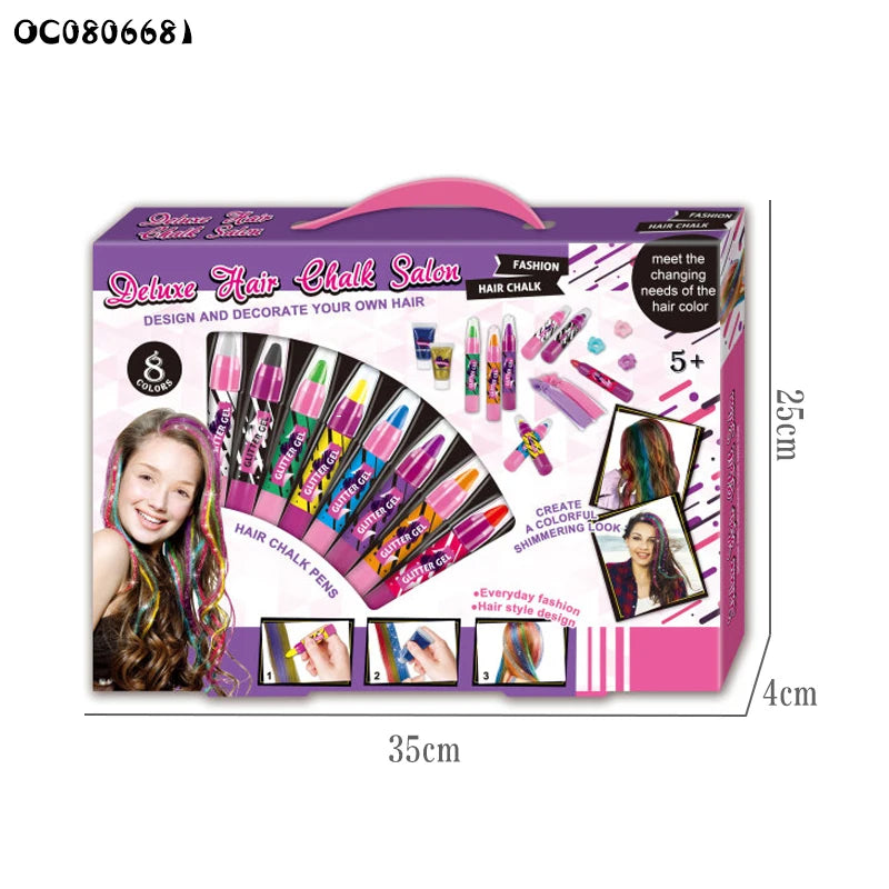 Girls Deluxe Hair Chalk Salon Set