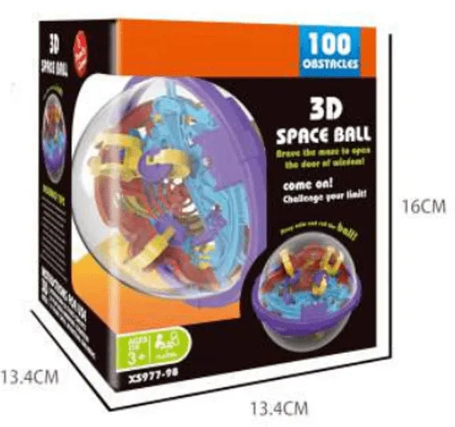 3D Space Ball 100 Obstacles