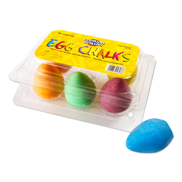 Jumbo Egg Chalks x 6 ( Craft Clearance Special )
