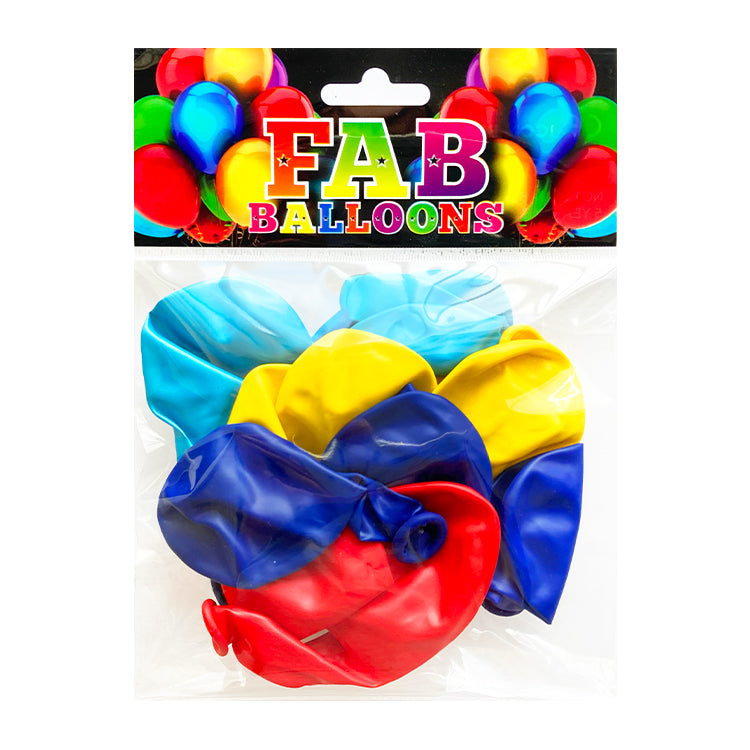 Bold Colour Balloons x 12