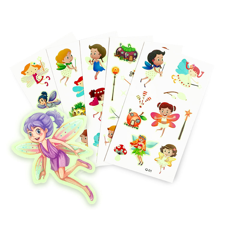 Twinkly Fairies Glow In the Dark Tattoo Sheets x 5