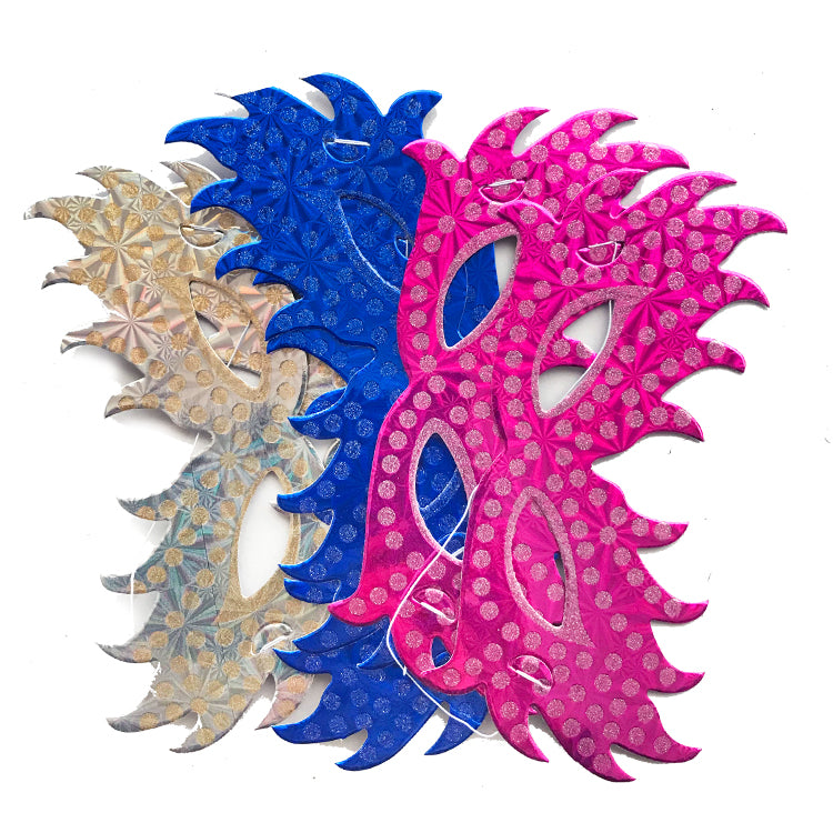 Foil Masquerade Masks x 6