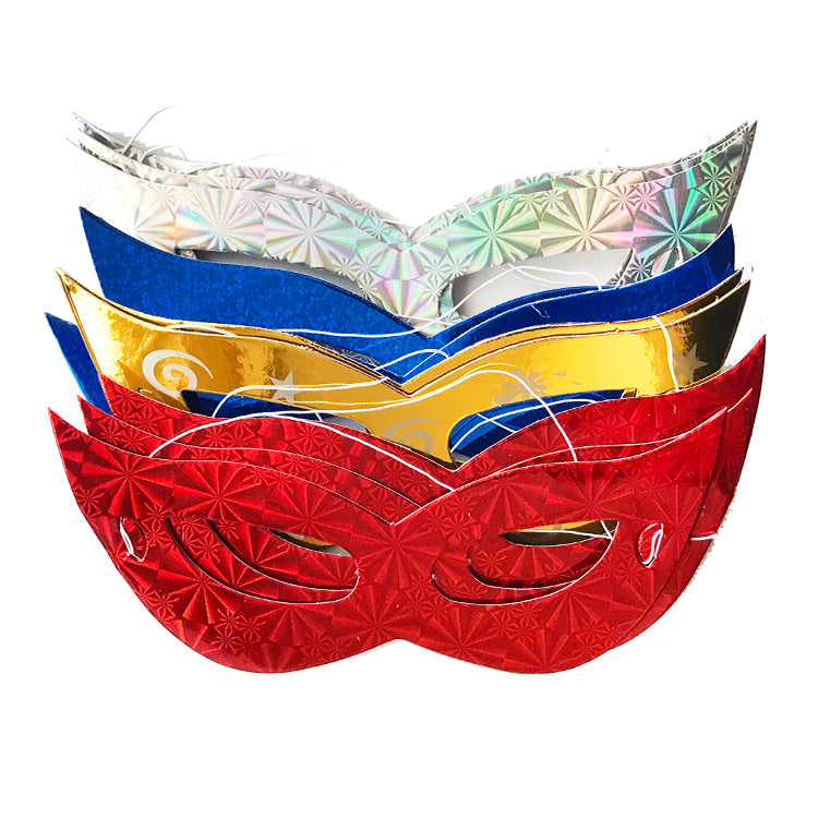Foil Party Masks x 8