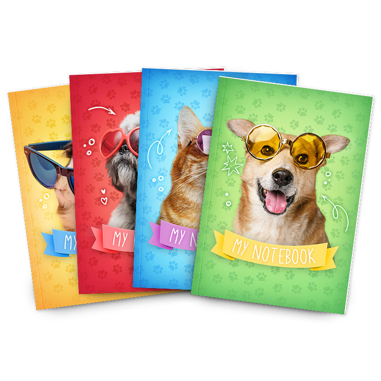 Funny Pets Mini Notebooks x 4