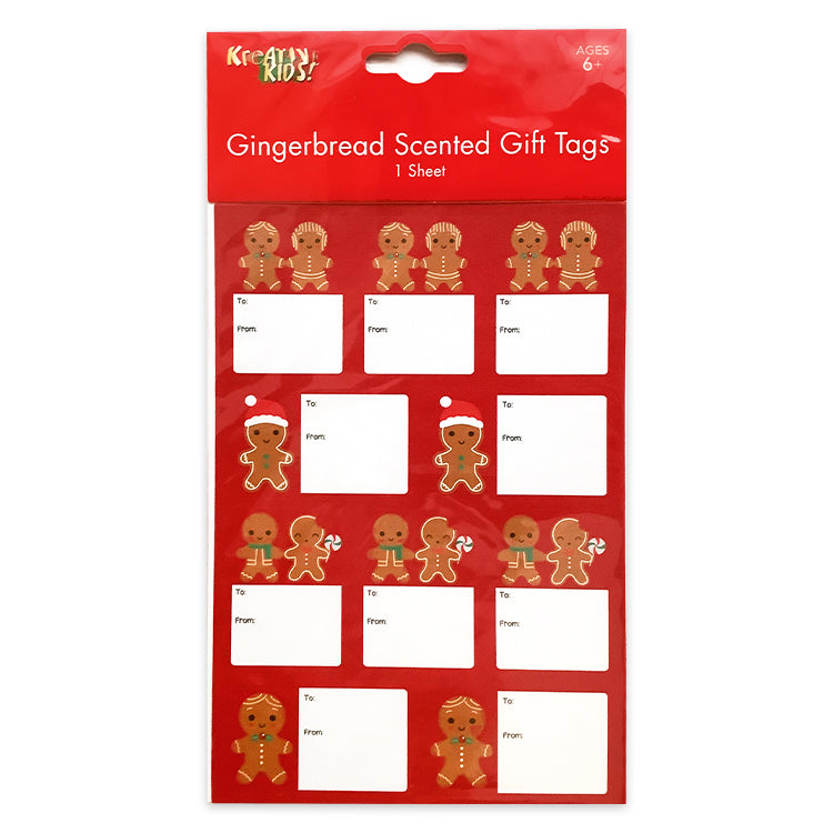 Xmas Gingerbread Scented Gift Tags