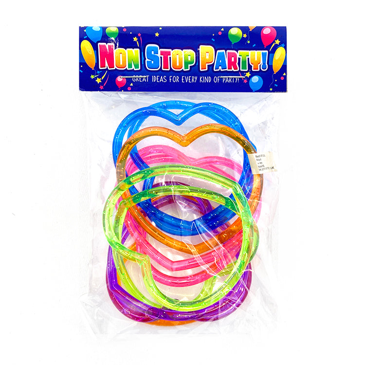 Glitter Heart Bracelets x 10 ( PARTY BAG SPECIAL )