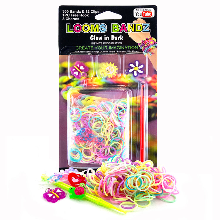 Glow In The Dark Loom Bands And Charms Pack