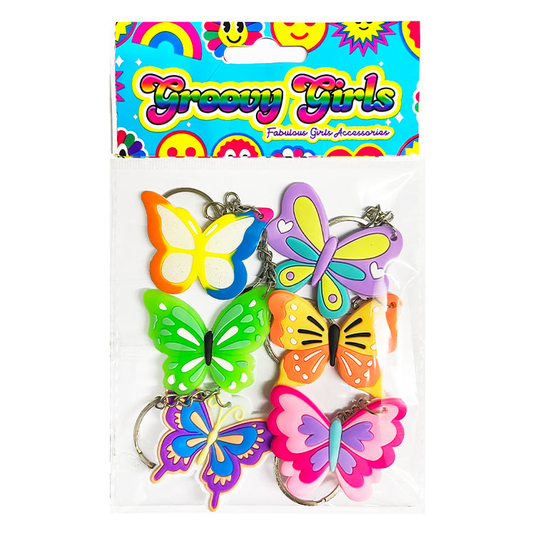 Butterfly Keychains x 6 ( ONE OFF SPECIAL )