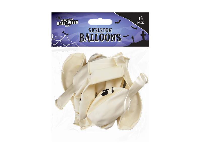 Halloween Skeleton Balloons x 15