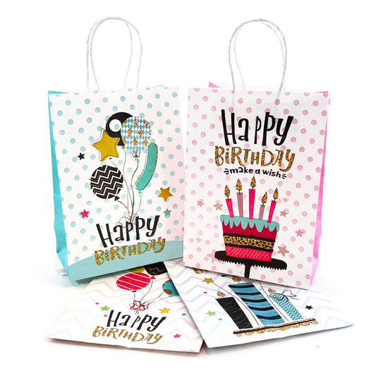 Balloons And Candles Deluxe Party Bags x 48 BULK BUY )