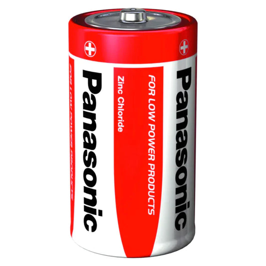 2x Panasonic D Batteries Zinc Carbon R20 1.5V Battery PANAR20RB2 A