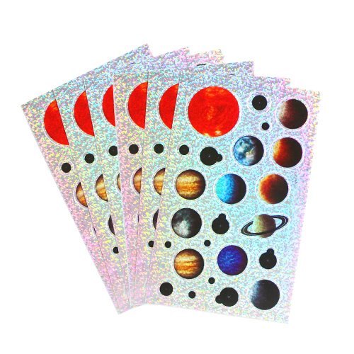 Space Holographic Sticker Sheets x 4