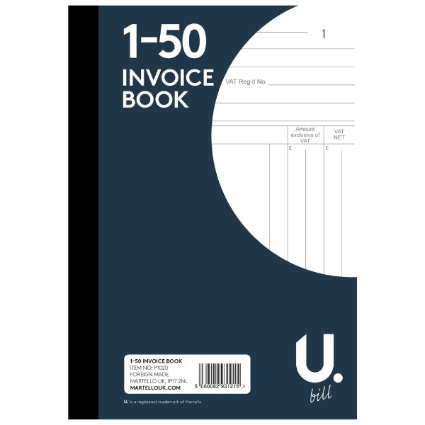 Invoice Book 1-70 20.4 x 12.5 x 0.9cm P1020MP