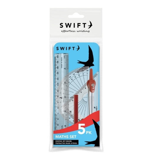 School Maths Set Set of 5 18.5 x 8.5 x 1.5cm P3073