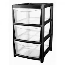 3 Tier Plastic Storage Drawer Tower Unit Storage Box Clear 61 X 36 X 40 Cm