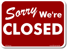 Sorry We're Closed Sticker Banner 4902