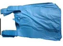 Large Blue Plastic Carrier Bags 100pcs BR2