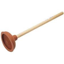 Bathroom Sink Toilet Plunger with Wooden Handle 40 cm 2575/BB0711 A