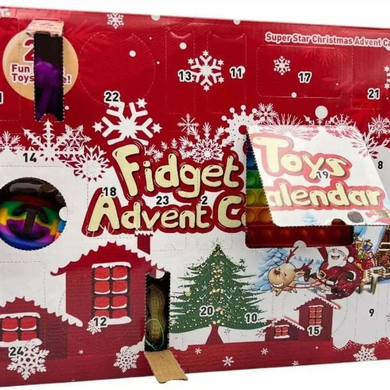 Fidget Toy Advent Calendar - 24 Day Fidget Advent Calendar - Poppit's, Squishy, Sensory Toys, Stretchy Tubes, Toys & More for Kids & Adults