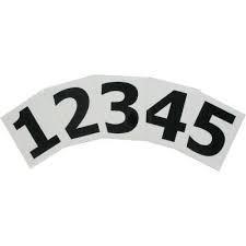 Self Adhesive Numbers 1,2,3,4,5 Large 70mm x 85mm 6869 / 0454