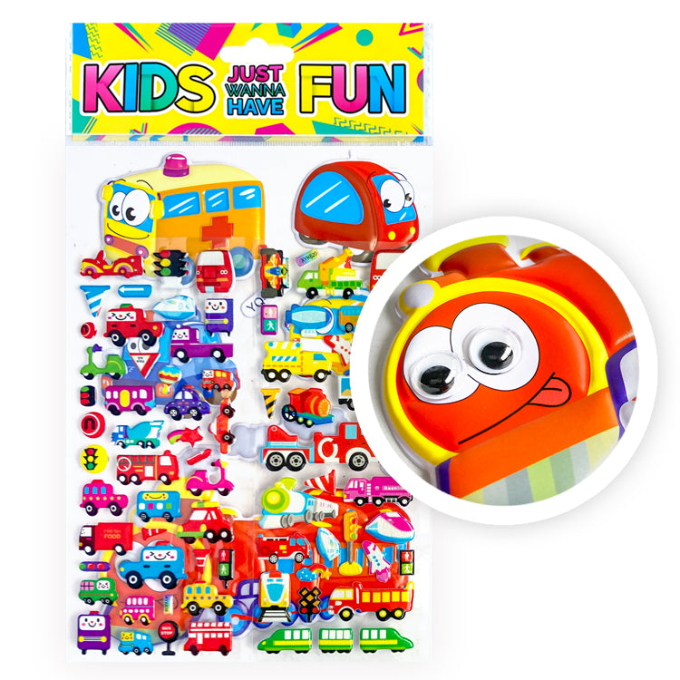 Transport Mega 3D Puffy Sticker Pack
