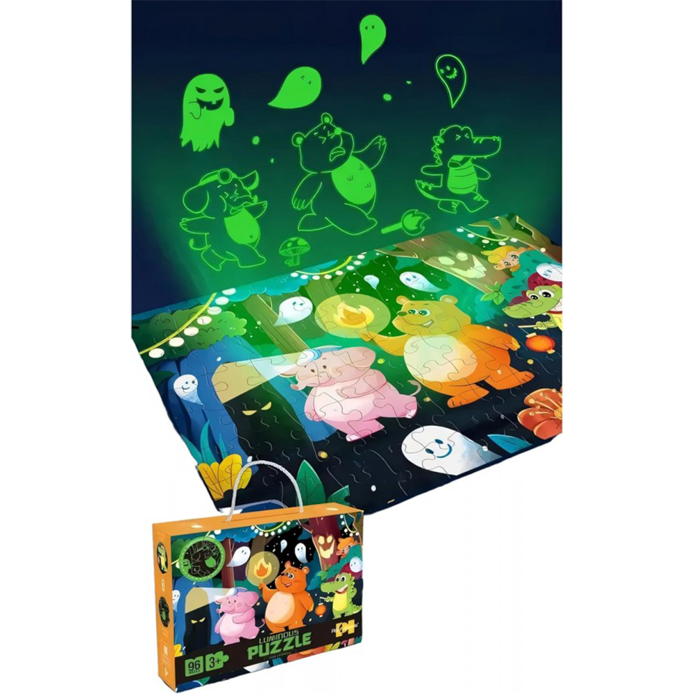 Luminous Animal Puzzle - Glow in The Dark- 96 Pieces