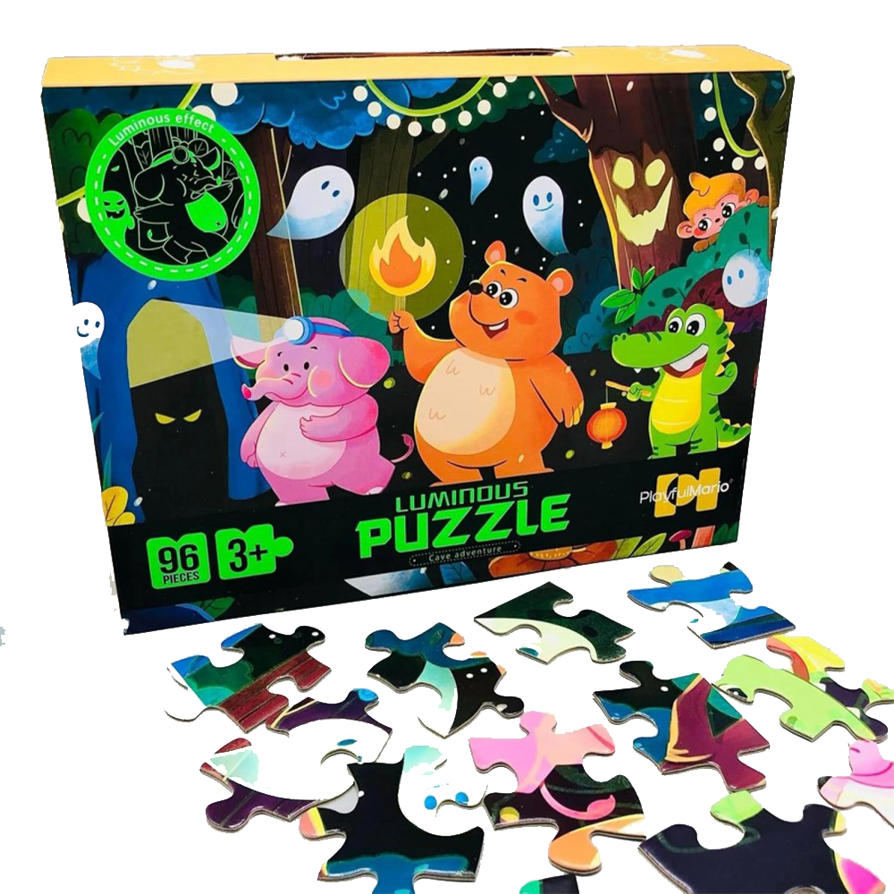 Luminous Animal Puzzle - Glow in The Dark- 96 Pieces