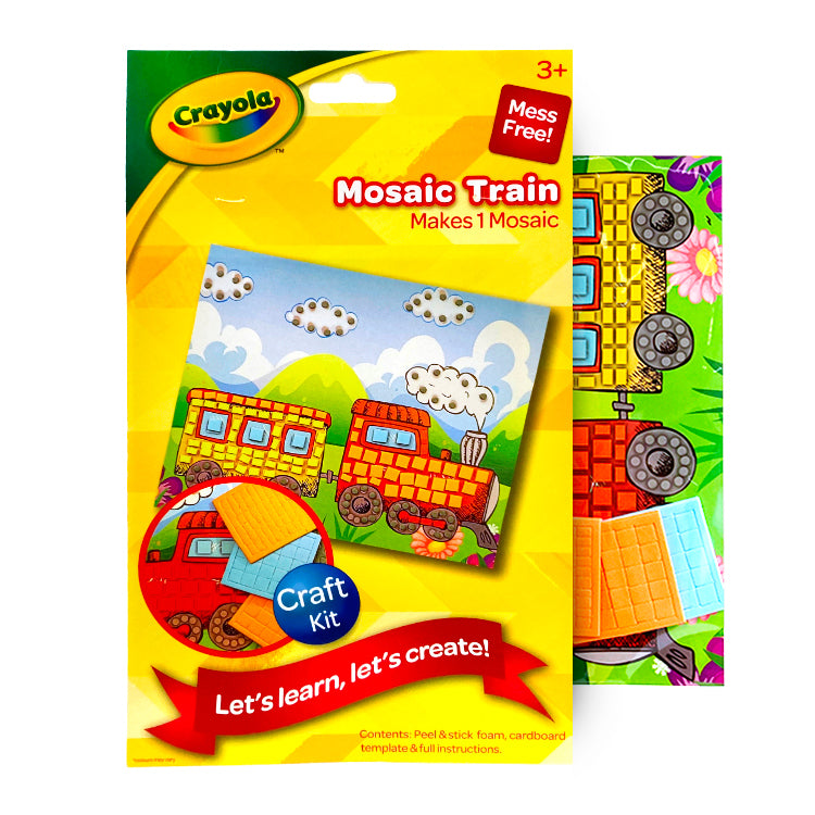 Crayola Train Mosaic Craft Kit