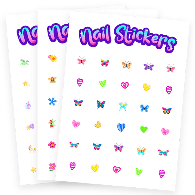 Nail Art Sticker Sheets x 3 (3 Assorted)