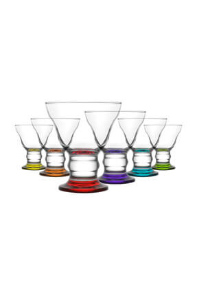 Orion Ice Cream Cup Glasses Set of 6 Coloured Base 250CC ORN319F A