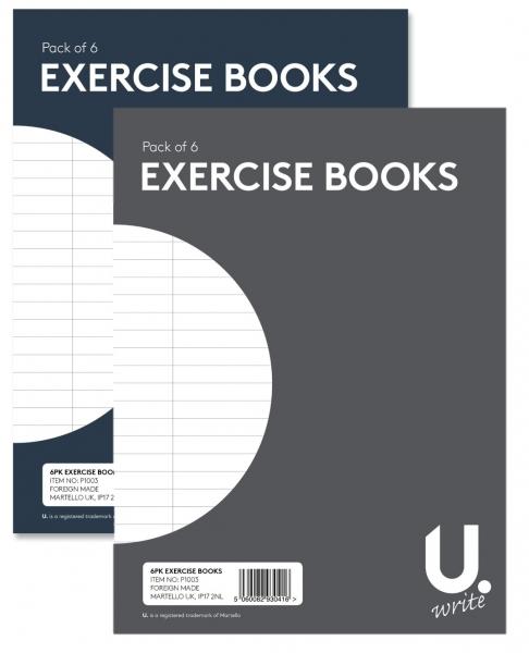 Exercise Books 16 Sheets 20 x 15 cm Pack of 6 P1003MP