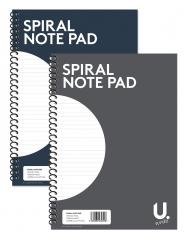 Spiral Pad School Homework Office Pad 2 Designs 21cm x 28cm P1016