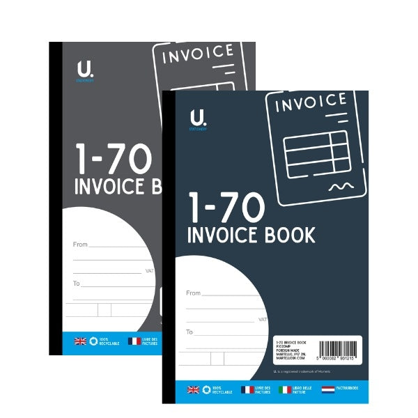 Invoice Book 1-70 20.4 x 12.5 x 0.9cm P1020MP