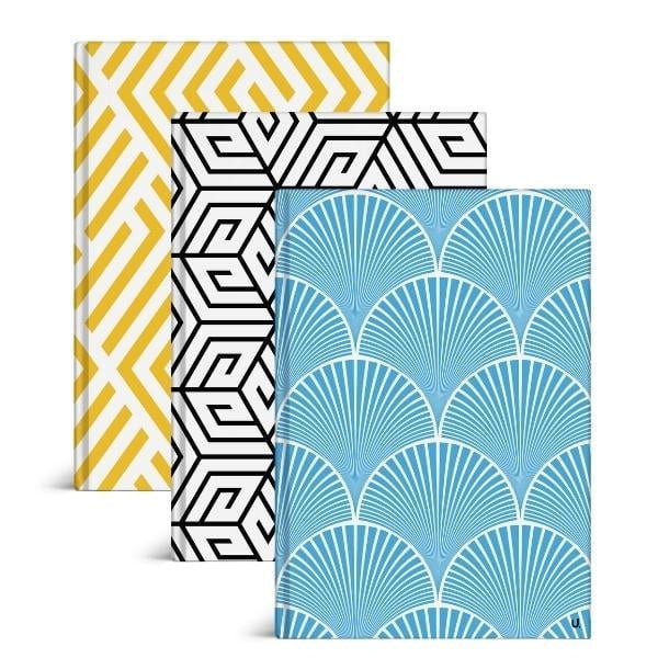 Geo A4 Hardback Notebook School Assorted Designs P1072