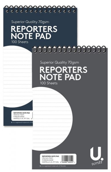 Reporters Note Pad 72 Pages 22 x 13 cm P2071