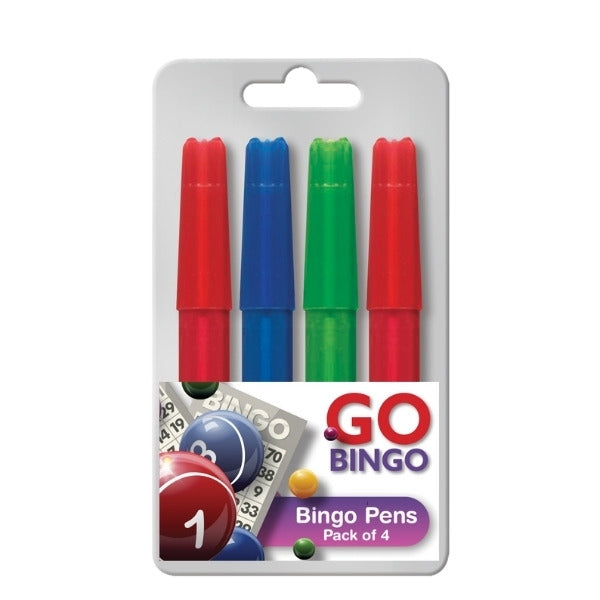 Go Bingo Pens Pack Of 4 Assorted Colours
