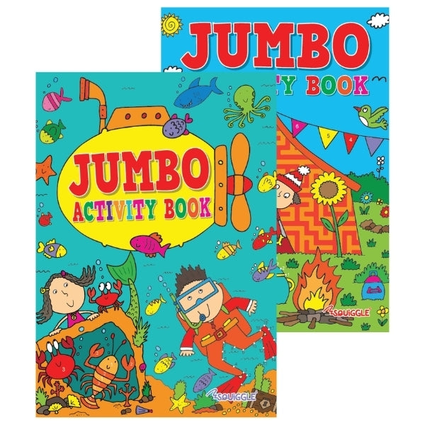 Jumbo Activity Book 1 & 2 27 x 20 x 0.7 cm Assorted Designs P2152