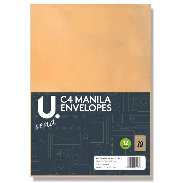 12 Pack Manila C4 Envelopes Office Supplies Home Use Envelopes P2208