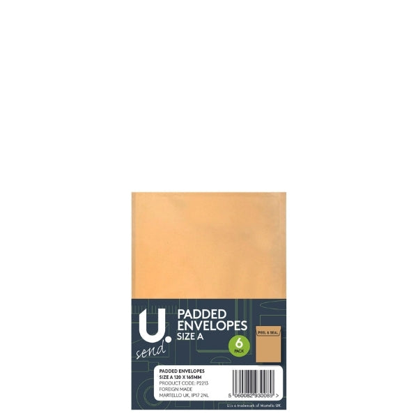 Padded Envelopes Size A 120 x 165 mm Pack of 6 P2213