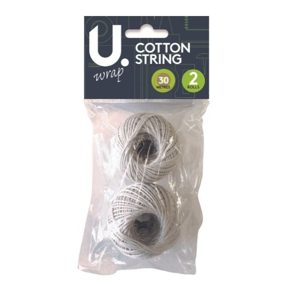 2 x 30 Metres Pack Cotton Ball String Craft Cotton Ball Off White P2407