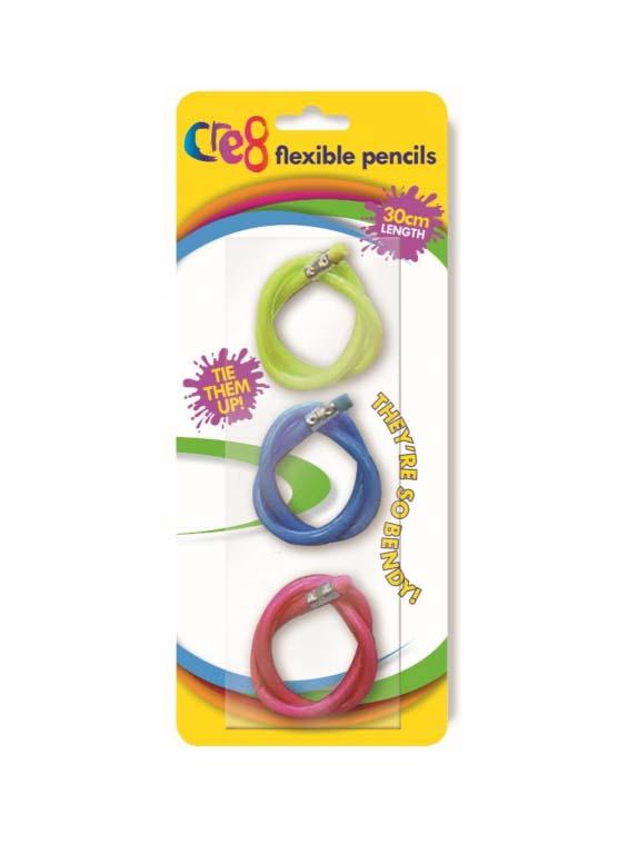 Fle x ible Pencils With Eraser Top Pack Of 3