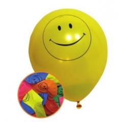 Smiley Face Balloons Pack of 10 Assorted Colours P2744