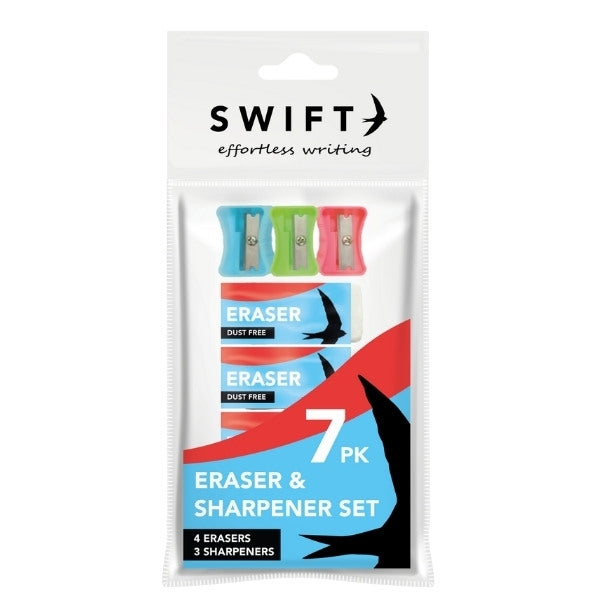 Eraser and Sharpener Set of 7 P3075